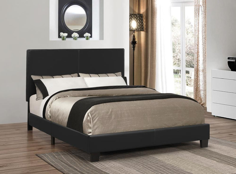 Muave Twin Upholstered Bed Black