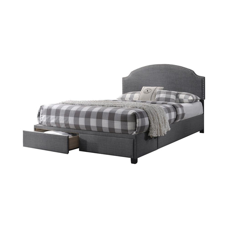 Niland Full 2-drawer Upholstered Storage Bed Charcoal