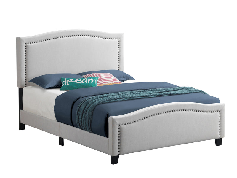 Hamden Full Upholstered Panel Bed Beige