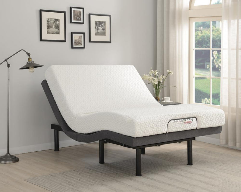 Clara Twin XL Adjustable Bed Base Grey and Black