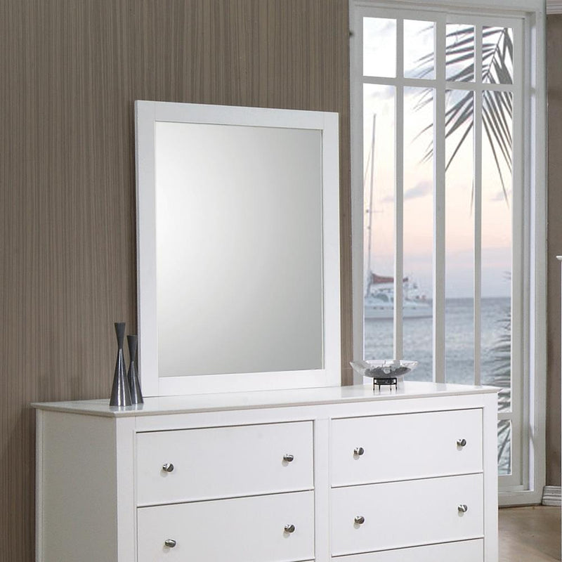 Selena Rectangular Dresser Mirror White