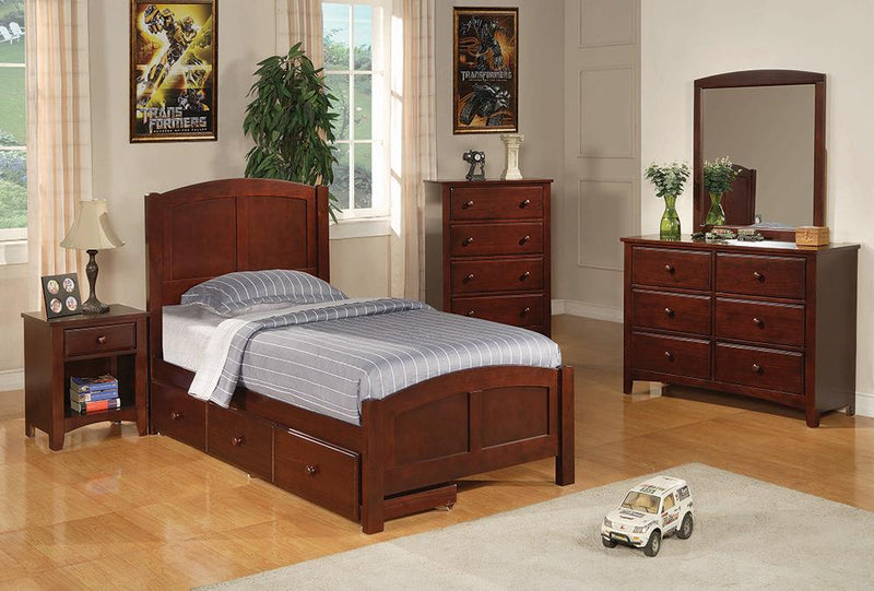 Parker Twin Panel Bed Chestnut