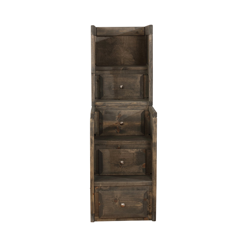 Wrangle Hill 4-drawer Stairway Chest Gun Smoke