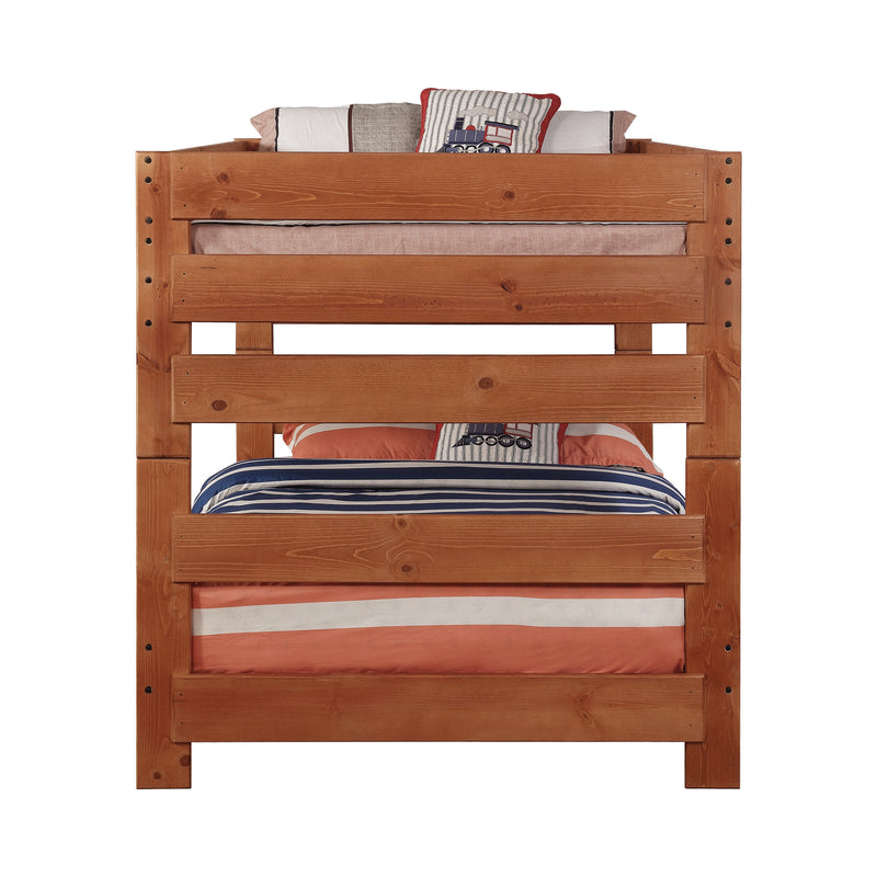 Wrangle Hill Full over Full Bunk Bed Amber Wash