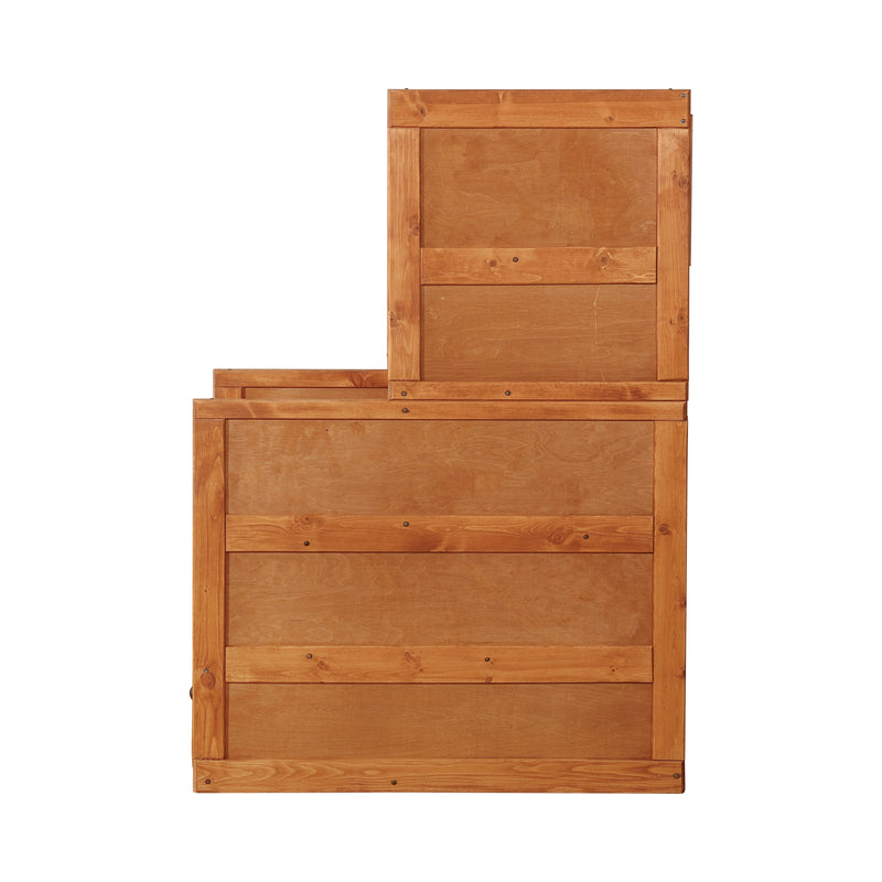 Wrangle Hill 4-drawer Stairway Chest Amber Wash