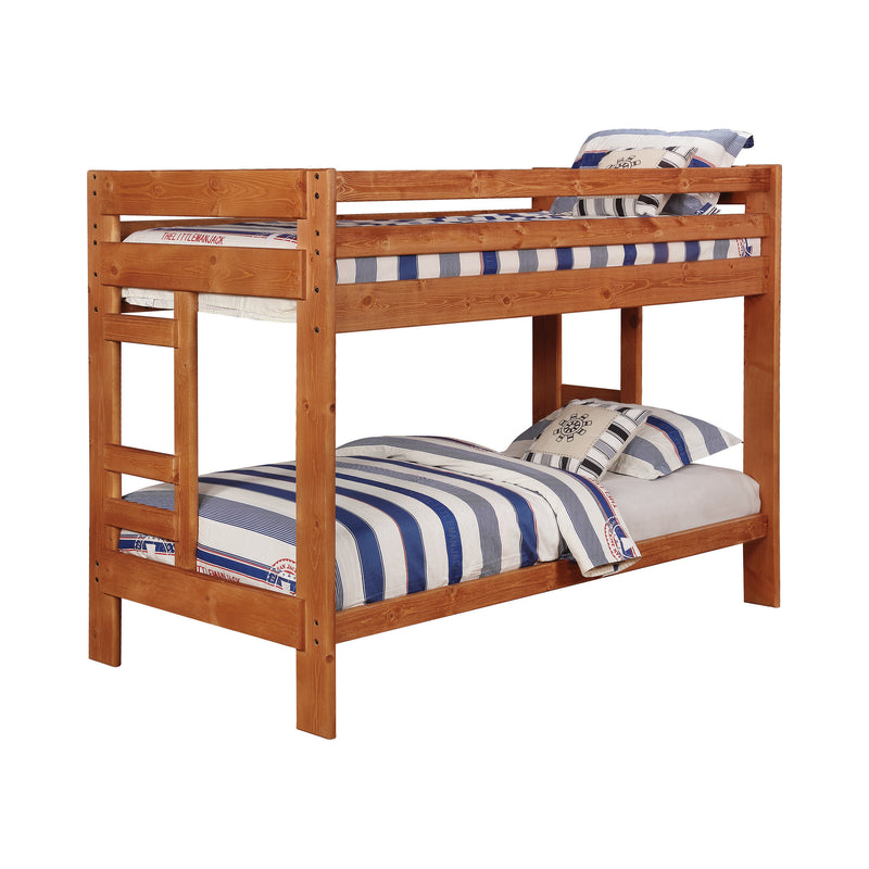 Wrangle Hill Twin over Twin Bunk Bed Amber Wash