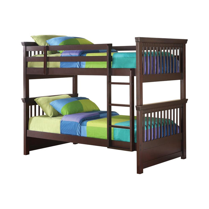 Miles Twin over Twin Bunk Bed Cappuccino