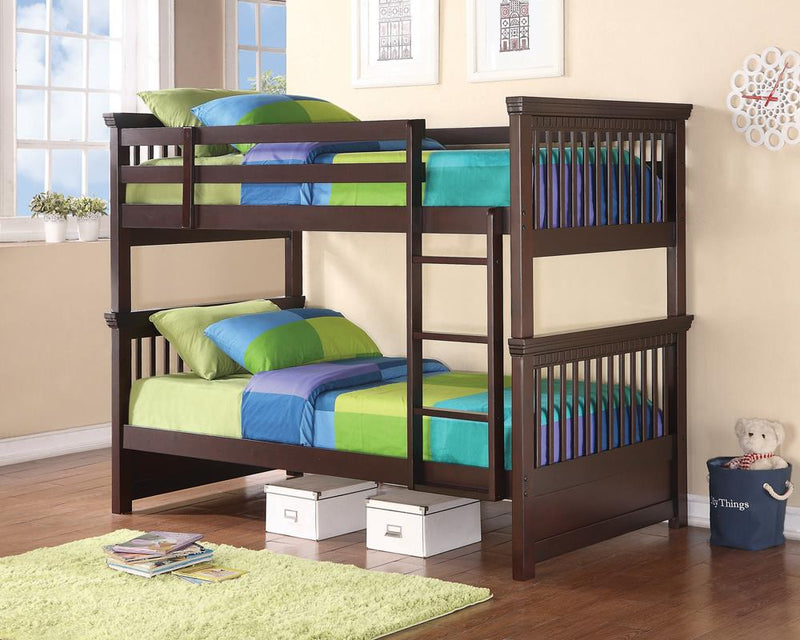 Miles Twin over Twin Bunk Bed Cappuccino