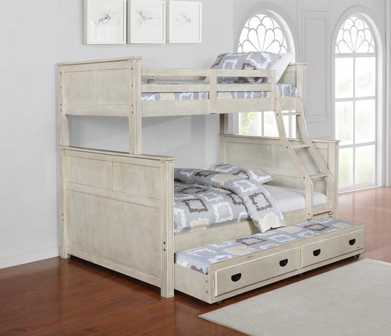 Montrose Twin/Full Bunk Bed Antique White