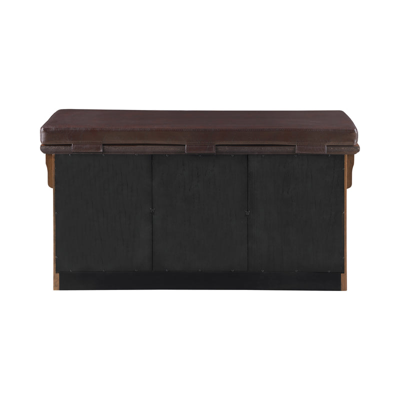 42″ 3-drawer Storage Bench Brown