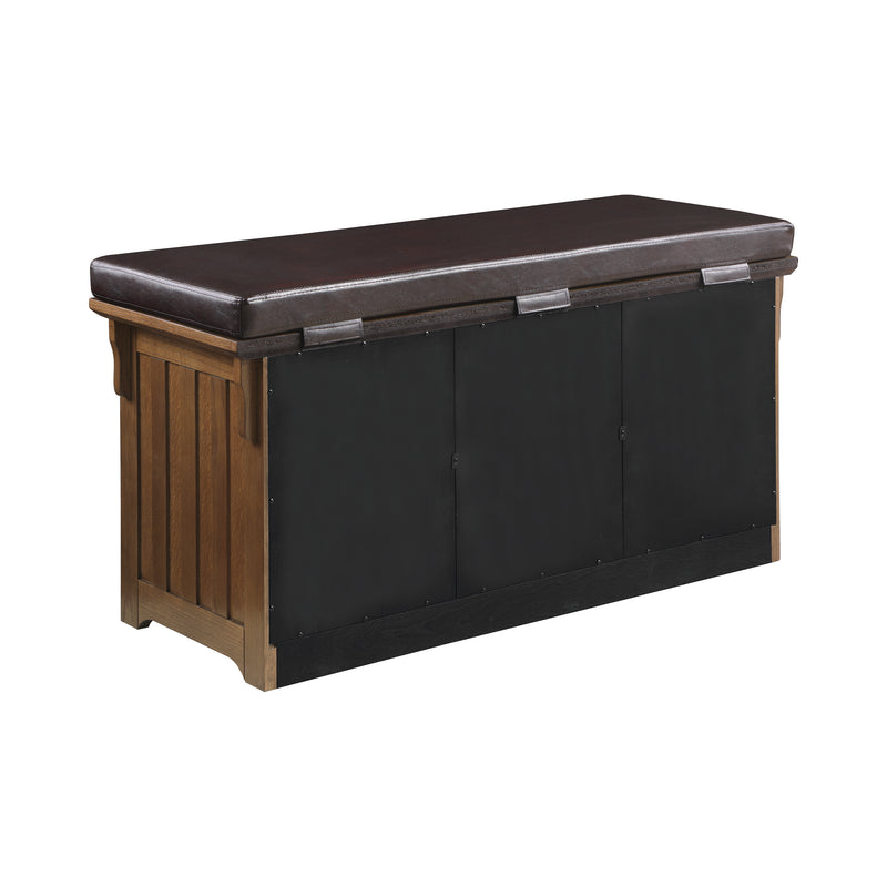 42″ 3-drawer Storage Bench Brown