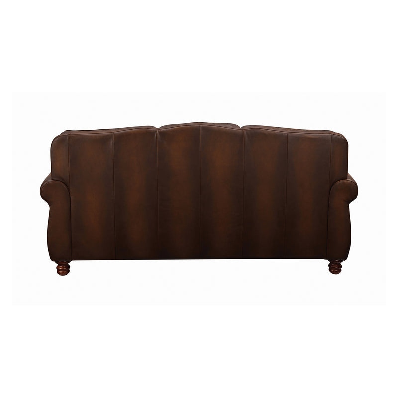 Montbrook Rolled Arm Sofa Hand Rubbed Brown