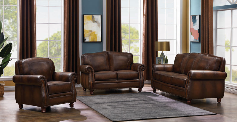 Montbrook Rolled Arm Chair Brown