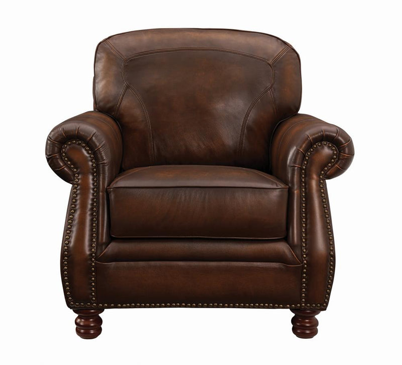 Montbrook Rolled Arm Chair Brown