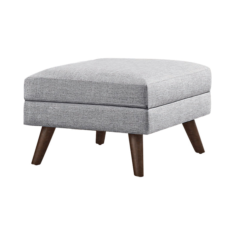 Churchill Ottoman with Tapered Legs Grey