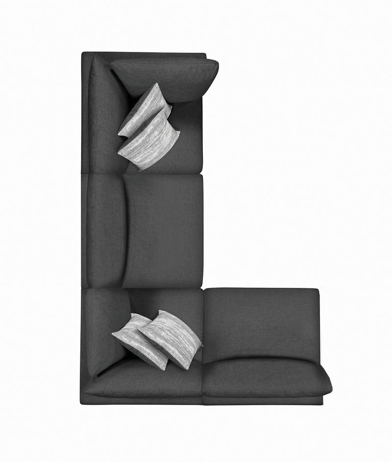 Serene Upholstered Corner Charcoal