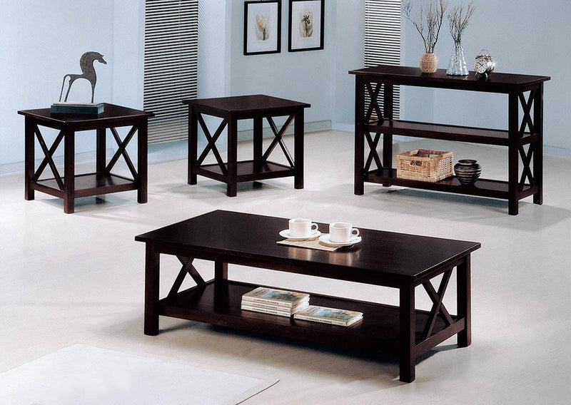 3-piece Occasional Table Set Deep Merlot