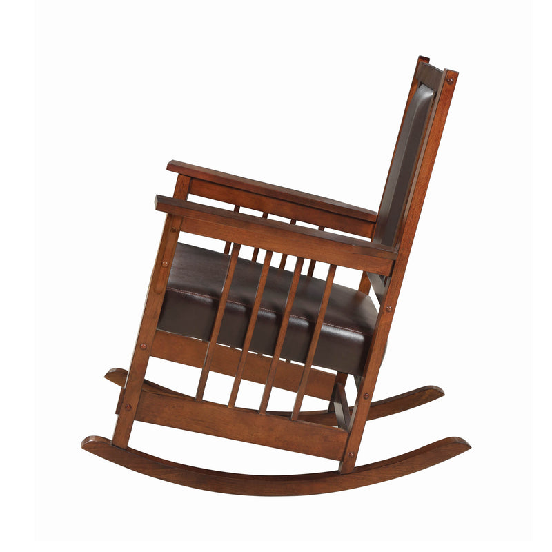 Upholstered Rocking Chair Tobacco and Dark Brown