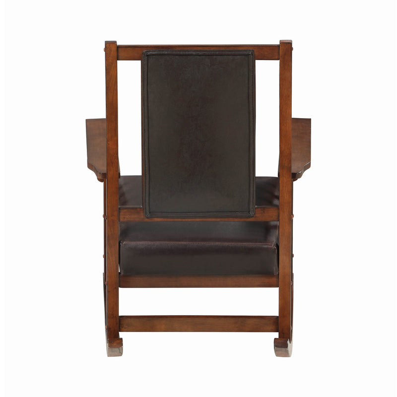 Upholstered Rocking Chair Tobacco and Dark Brown