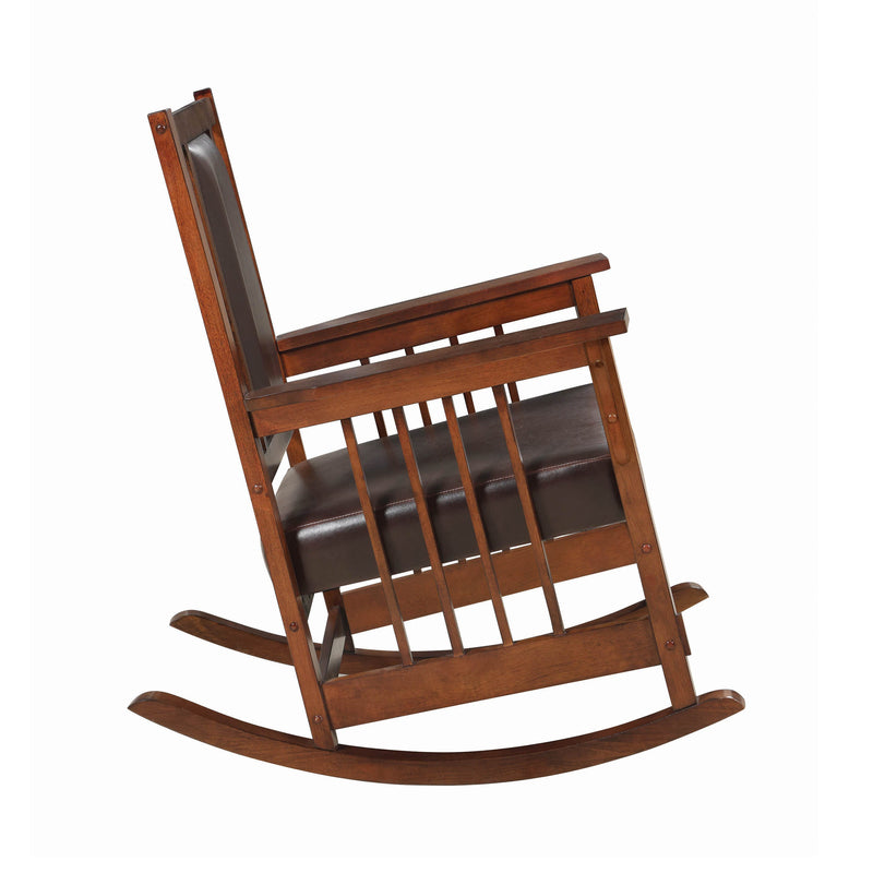 Upholstered Rocking Chair Tobacco and Dark Brown