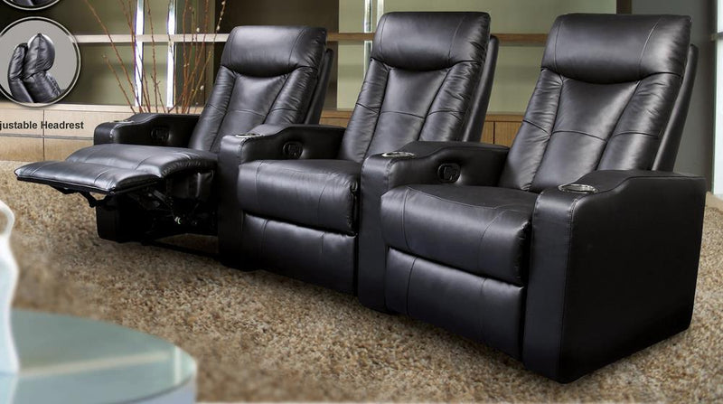 Pavillion Home Theater 2-seated Recliner Black