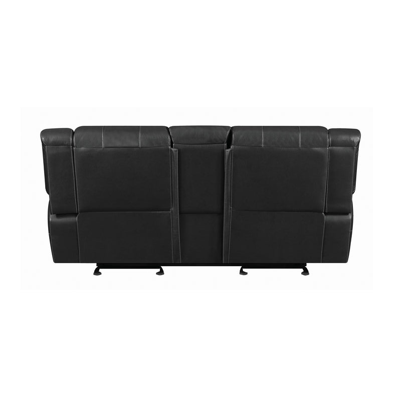 Lee Glider Loveseat with Colsole Black