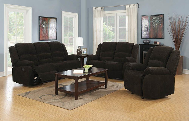 Gordon Pillow Top Arm Motion Sofa Chocolate