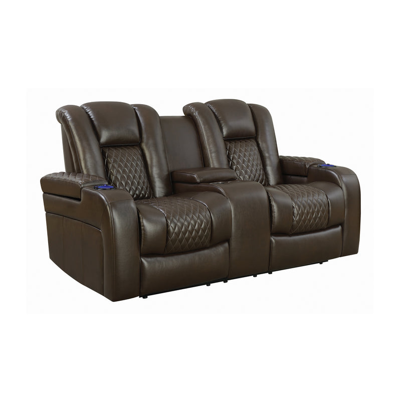 Delangelo Power^2 Sofa with Drop-down Table Black