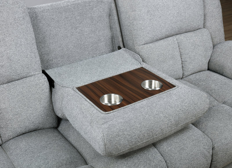 Waterbury Upholstered Motion Sofa Grey