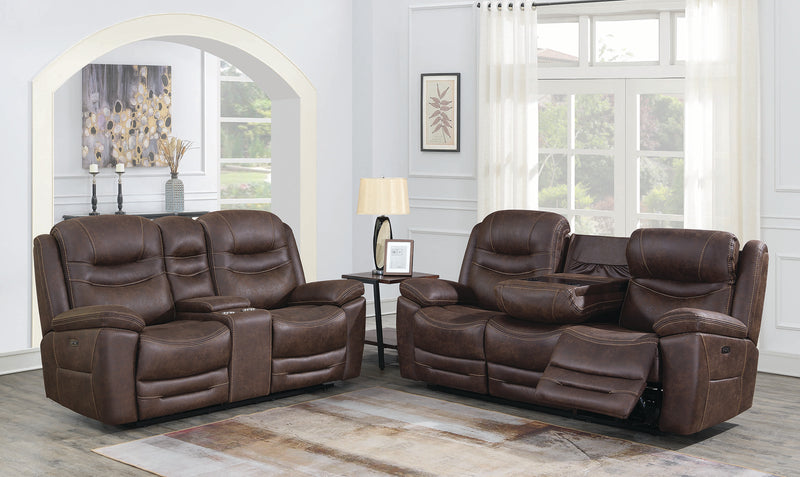 Hemer Upholstered Power^2 Recliner Dark Grey