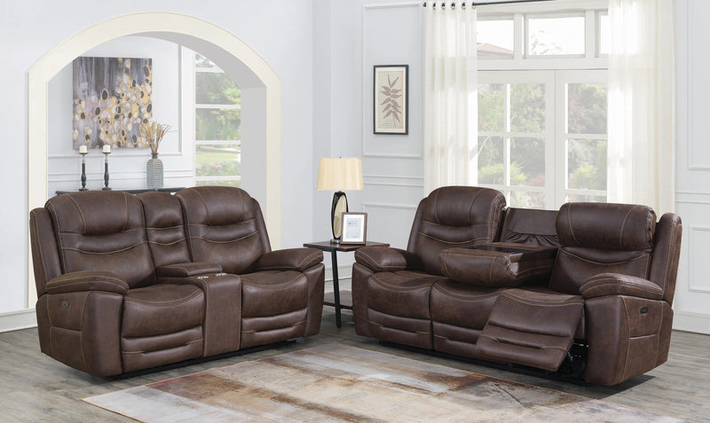 Hemer Upholstered Power^2 Sofa Chocolate