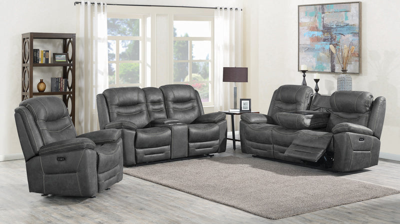 Hemer Upholstered Power^2 Sofa Dark Grey