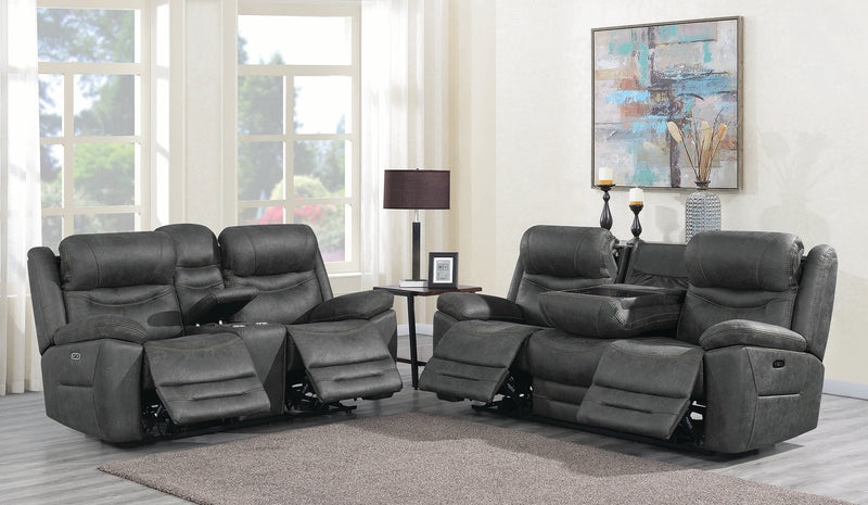 Hemer Upholstered Power^2 Sofa Dark Grey