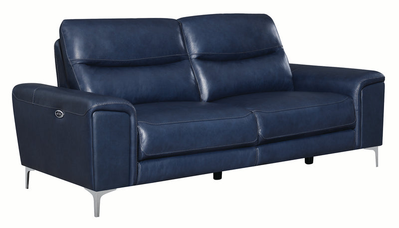 Largo Upholstered Power Sofa Ink Blue