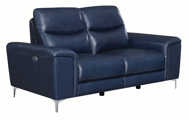 Largo Upholstered Power Sofa Ink Blue