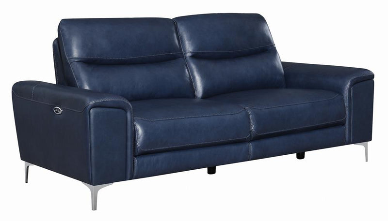 Largo Upholstered Power Sofa Ink Blue