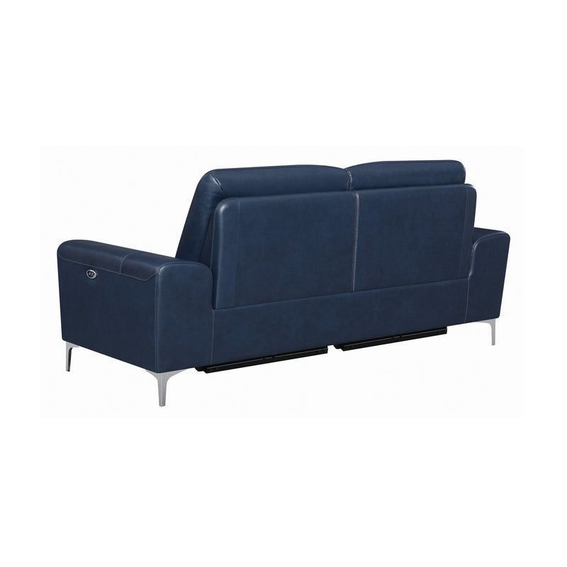 Largo Upholstered Power Sofa Ink Blue