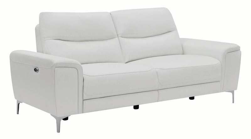 Largo Upholstered Power Loveseat White