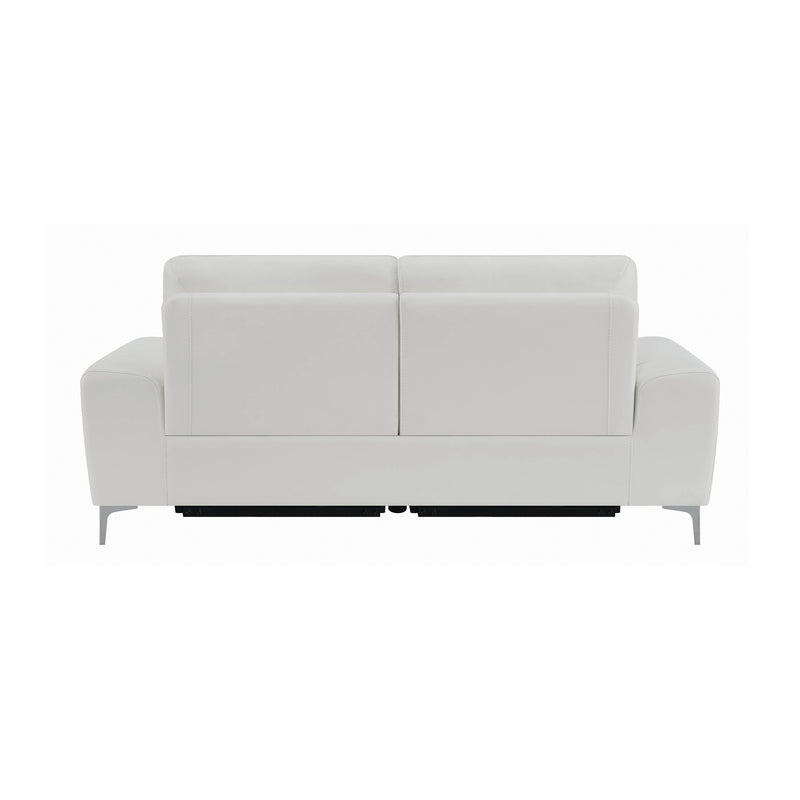 Largo Upholstered Power Sofa White