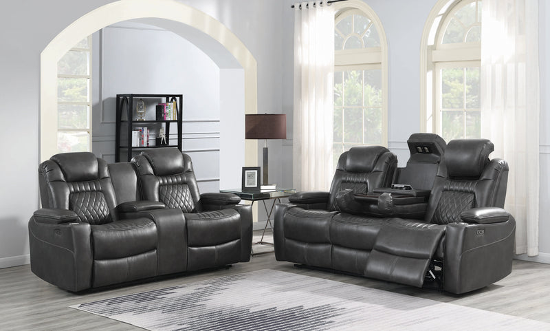 Korbach Upholstered Power^2 Sofa Espresso