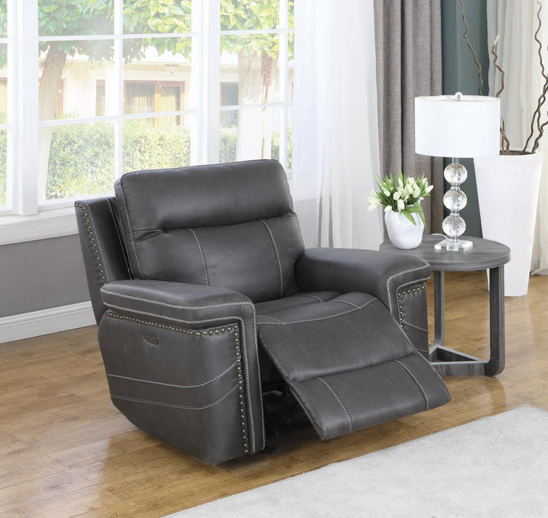 Wixom Power^2 Glider Recliner Charcoal