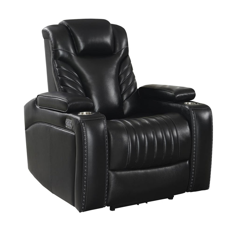 Bismark Power^2 Recliner with Storage Armrest Black