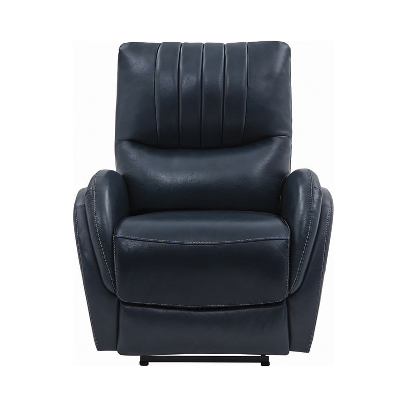 Upholstered Power^3 Recliner with Power Lumbar Blue