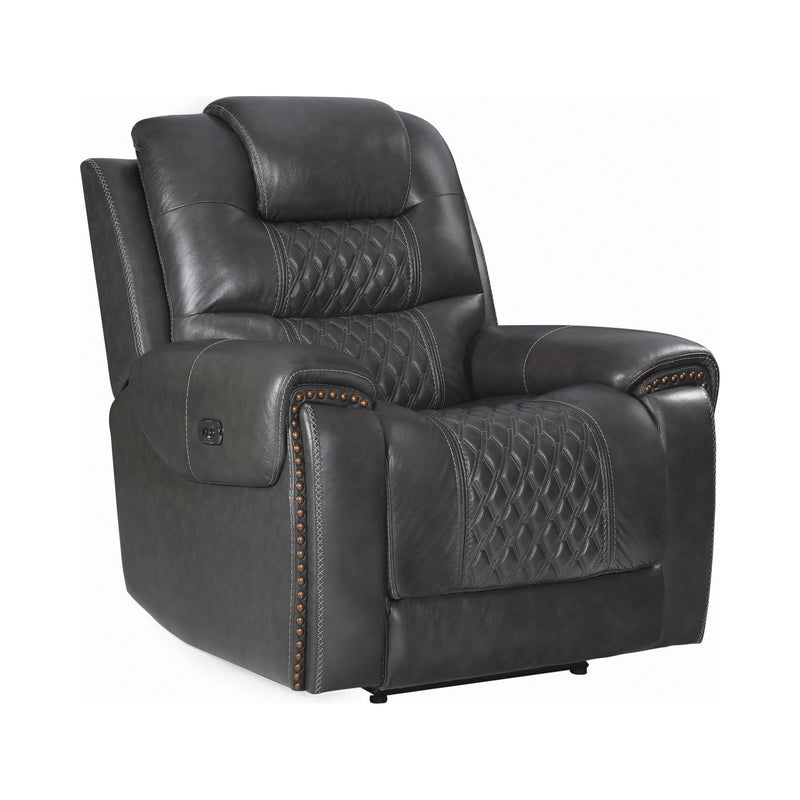 North Cushion Back Power^2 Glider Recliner Grey