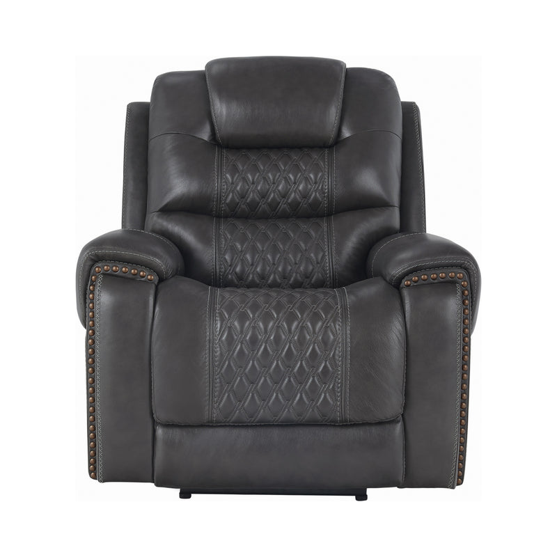 North Cushion Back Power^2 Glider Recliner Grey