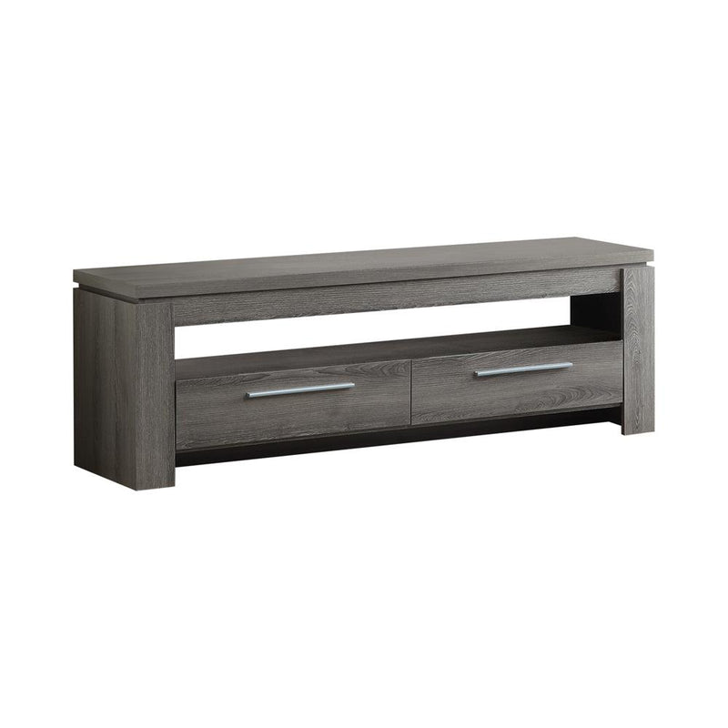 2-drawer TV Console Weathered Grey