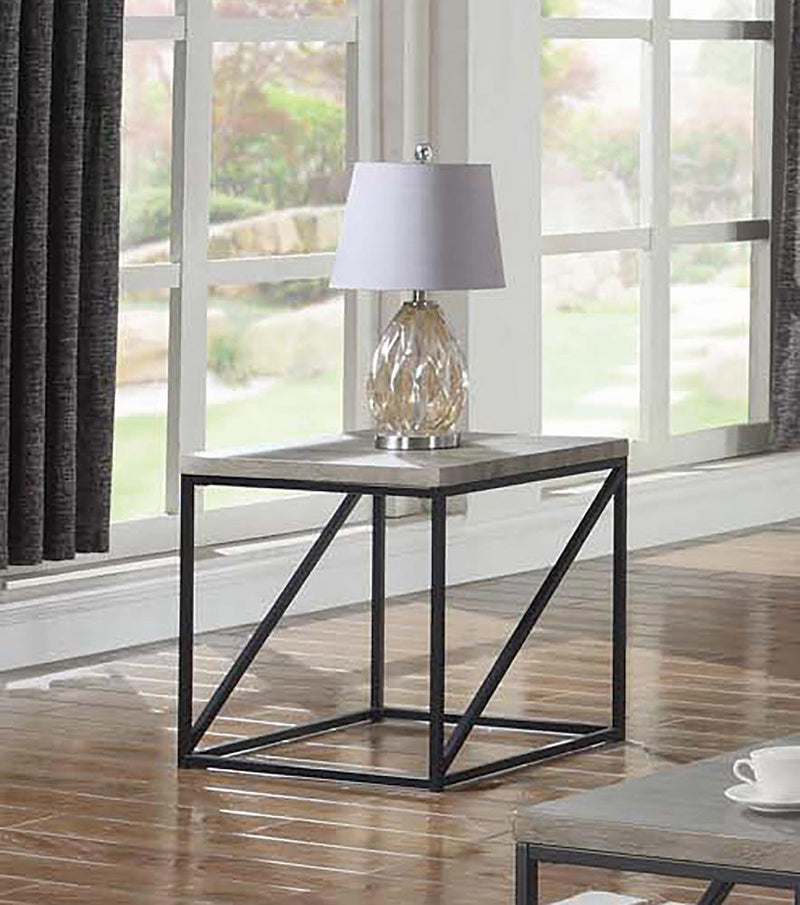 Square End Table Sonoma Grey