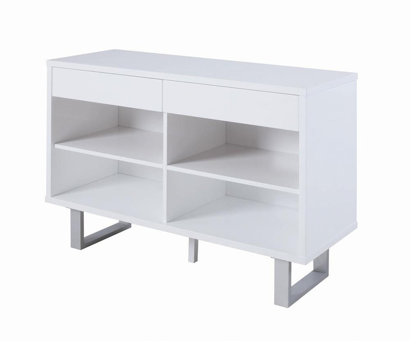 2-drawer Sofa Table High Glossy White