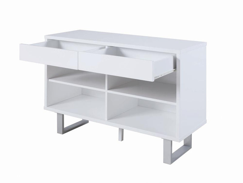 2-drawer Sofa Table High Glossy White