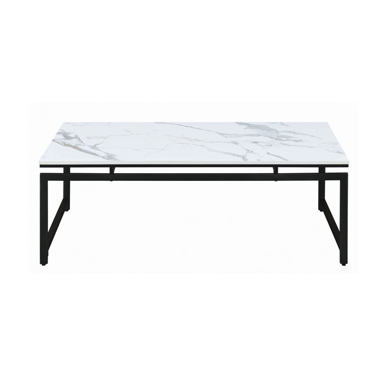 3-piece Occasional Set White and Dark Gunmetal